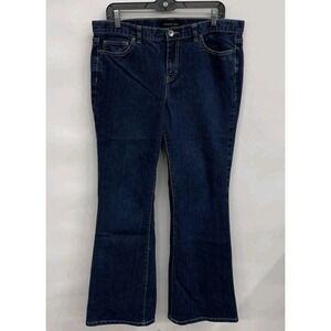 Calvin Klein Jeans Women's Size 14 Flare Leg Blue Stretch Denim 36x30